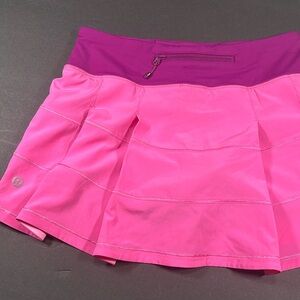 RARE lululemon pace rival skirt (pink and purple)
